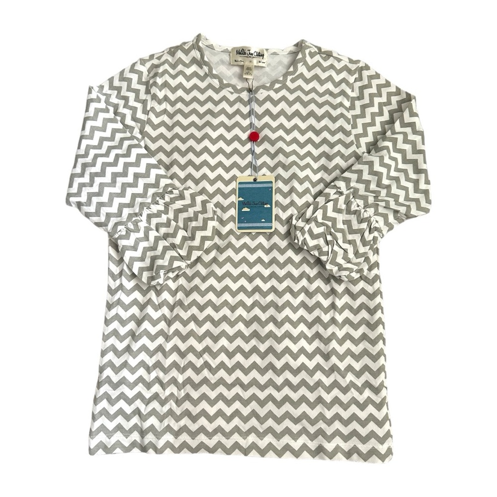 Matilda Jane Alice Gray Puffer Top